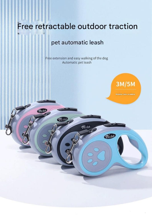 Black Automatic Retractable Dog Leash - 3M Extendable Lead with One-Handed Brake Lock - ABS Casing, Ergonomic V888-ELOSUNG50521