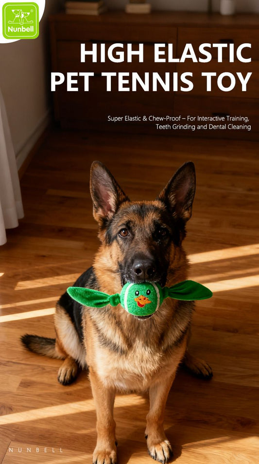 3-Piece Set High Elastic Pet Tennis Toy - Chew-Resistant Dog Ball with Plush Animal Designs for Interactive V888-ELOSUNG50999