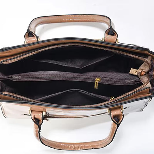 Black Women's Handbag Set - Large Capacity 2 Piece Shoulder Bag with Matching Wallet V888-ELOSUNG51048