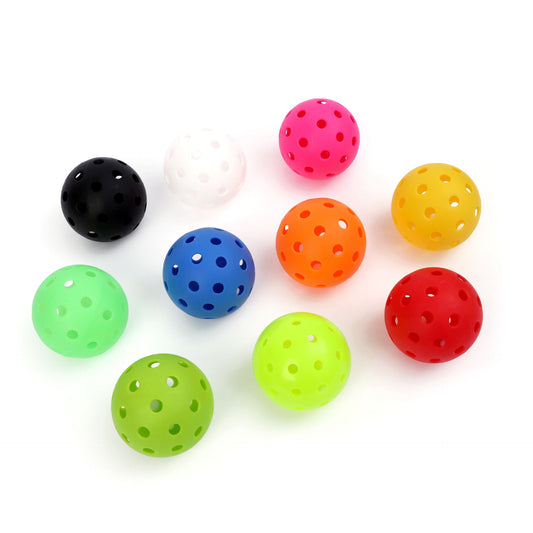 Black Pickleball Balls Set - 6 Piece 40 Hole Outdoor Indoor Pickleball Match Balls V888-ELOSUNG51061
