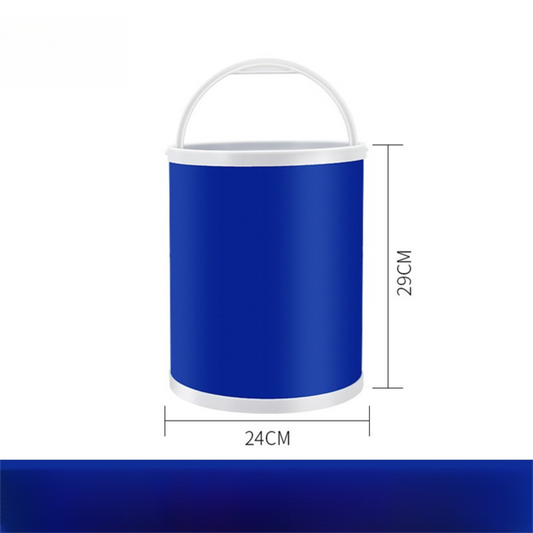13L Foldable Oxford Fabric Car Wash Bucket with EVA Waterproof Lining & Zipper Carry Bag - Self Standing V888-ELOSUNG52048