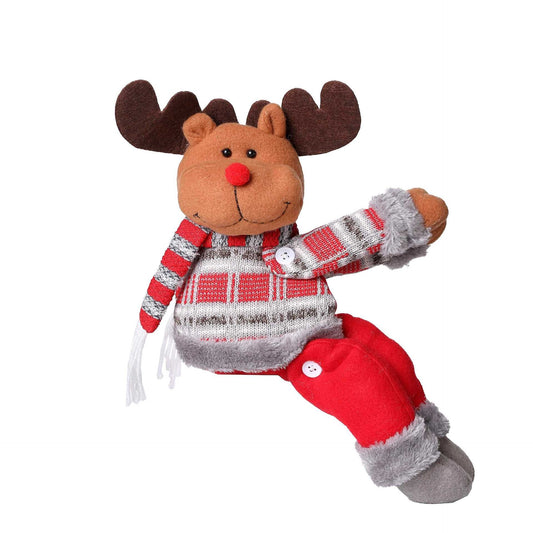 Reindeer Christmas Curtain Tiebacks, Large Plush Doll Holdbacks - Curtain Festival Charm for Christmas in V888-ELOSUNG52354
