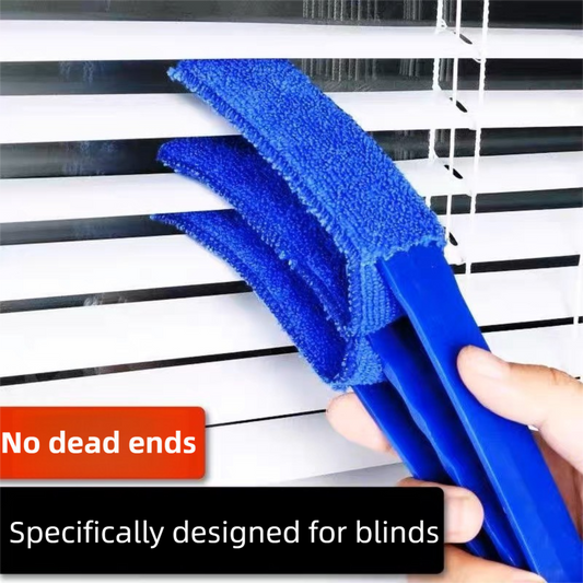 4 Pack Blue Shutter and Car AC Vent Cleaner Brush with Washable Microfiber Cleaning Cloth - Reusable Window V888-ELOSUNG52511