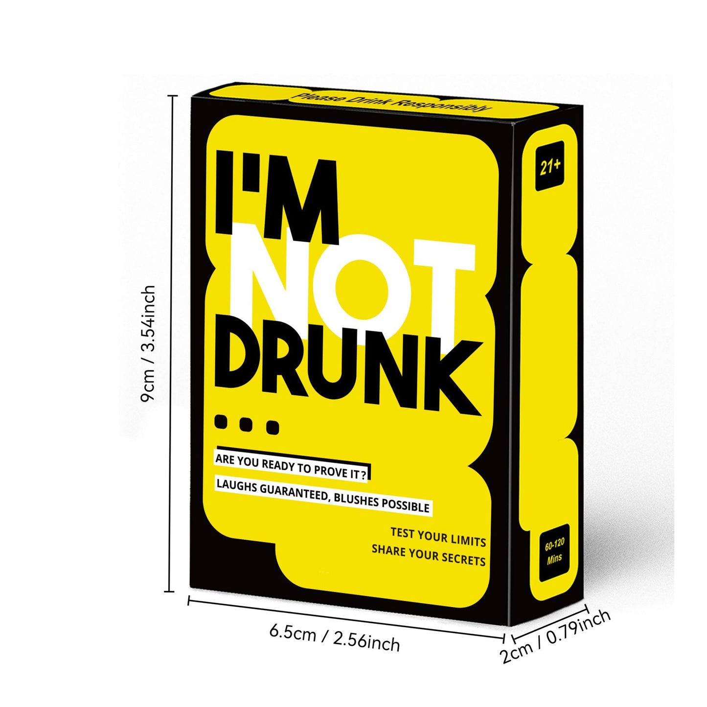 I'M NOT DRUNK Drinking 55-Card Game - Compact Party Fun Multiple Players Drinking Card Game Set for Friends, V888-ELOSUNG52541