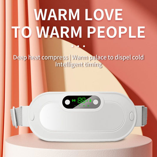 Green Portable USB Rechargeable Graphene Heating Waist Belt with Gift Box - 4 Modes Vibrating Abdominal V888-ELOSUNG52570