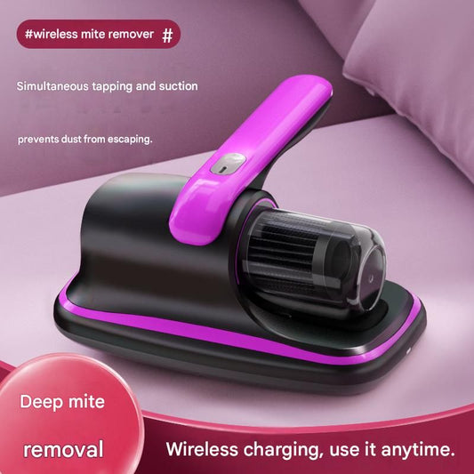 Purple Cordless Handheld Mite Removal Vacuum - UV Sanitising Light, High Suction, Auto Shut-Off Safety - V888-ELOSUNG53086