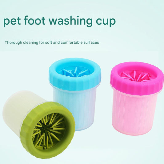 Blue big size Pet Paw Cleaner Cup Portable Dog Paw Washer with Soft Silicone Bristles TPR Silicone Cleaning V888-ELOSUNG53226