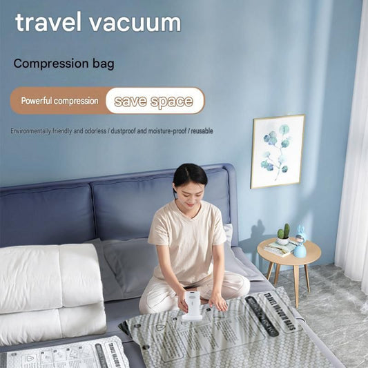 9-piece Travel Vacuum Storage Bags Set for Clothes and Bedding, Space Saving Compression Bags for Suitcases, V888-ELOSUNG53331