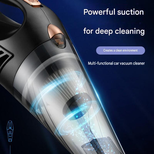 Black Cordless Car Vacuum Cleaner & White Electric Spin Scrubber Combo – Portable Handheld Wet & Dry Car Vacuum with Multi-Filter + Long-Reach Electric Floor and Kitchen Cleaning Brush Set
