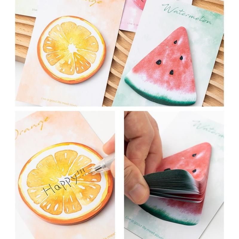 Fruit-Shaped Office Supplies Set-3 packs Orange Shaped Sticky Notes and A5 Plush Notebook with Orange Shaped Detachable Coin Purse - Cute Memo Pads for Journaling Office School Gift Ready