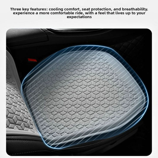 Black Universal Cooling Gel Seat Cushion - TPR Breathable Honeycomb Pad for Car & Office Chair V888-ELOSUNG54018