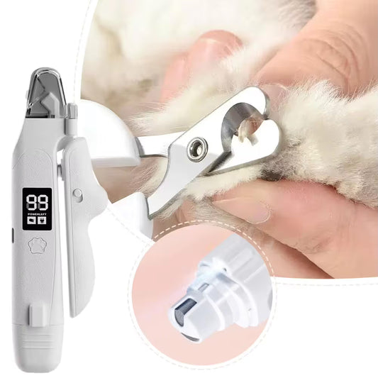 2 in 1 Pet Nail Clipper and Paw Trimmer Set USB Rechargeable Dog Cat Grooming Kit with LED Display Low Noise V888-ELOSUNG54079