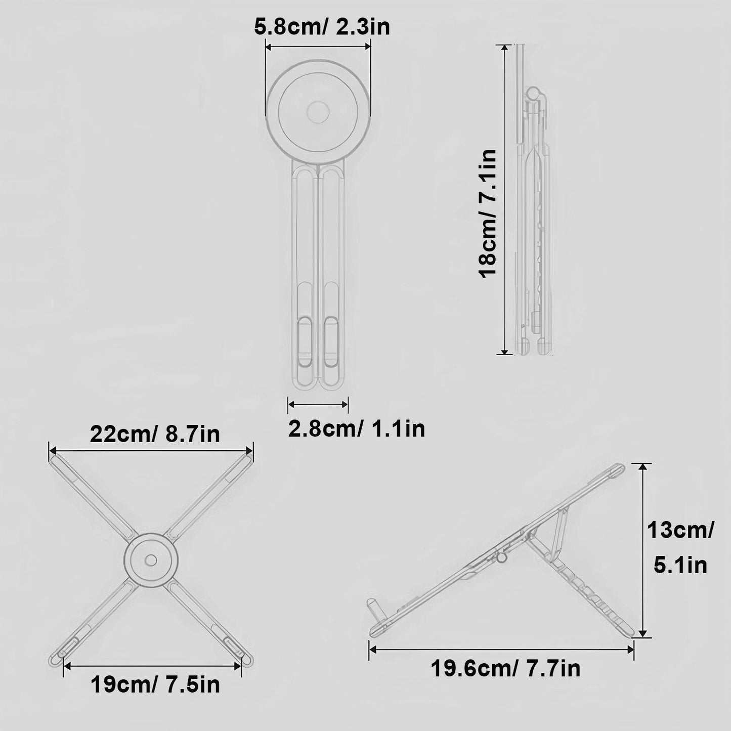 Orange Foldable Magnetic Phone & Tablet Stand Aluminium Alloy Laptop Holder Adjustable Desktop Stand for V888-ELOSUNG54250