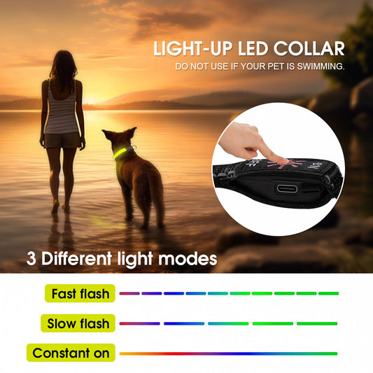 50cm Rechargeable Light-up LED Pet Collar V915-ZP0115