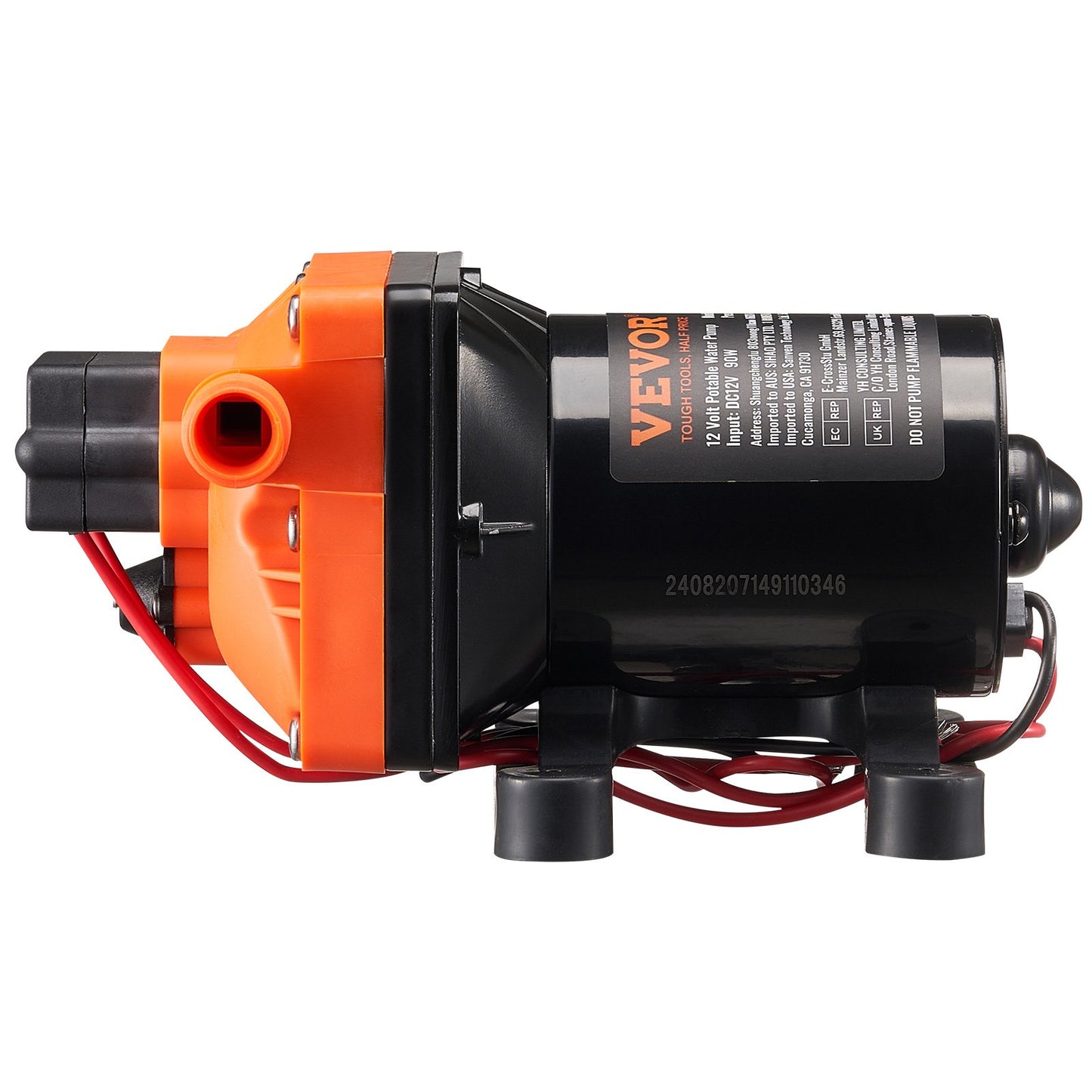 Diaphragm Pump 3GPM 11.36 L/min 4-Chamber Water Pump Pressure Switch V952-12VYYSB4Q30GNDLZ6V9
