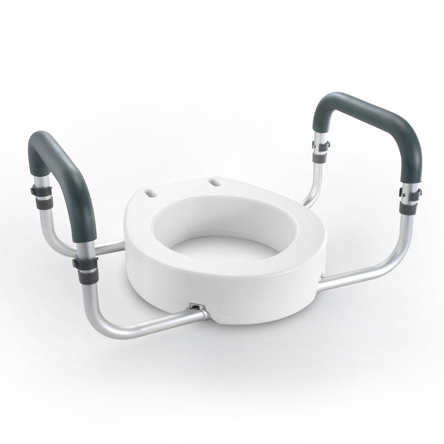 Raised Toilet Seat,88.9 mm Height Raised, 136 kg Weight Capacity, for Standard Round Toilet, Aluminum V952-AZSJGMTZDDFSTV95SV0
