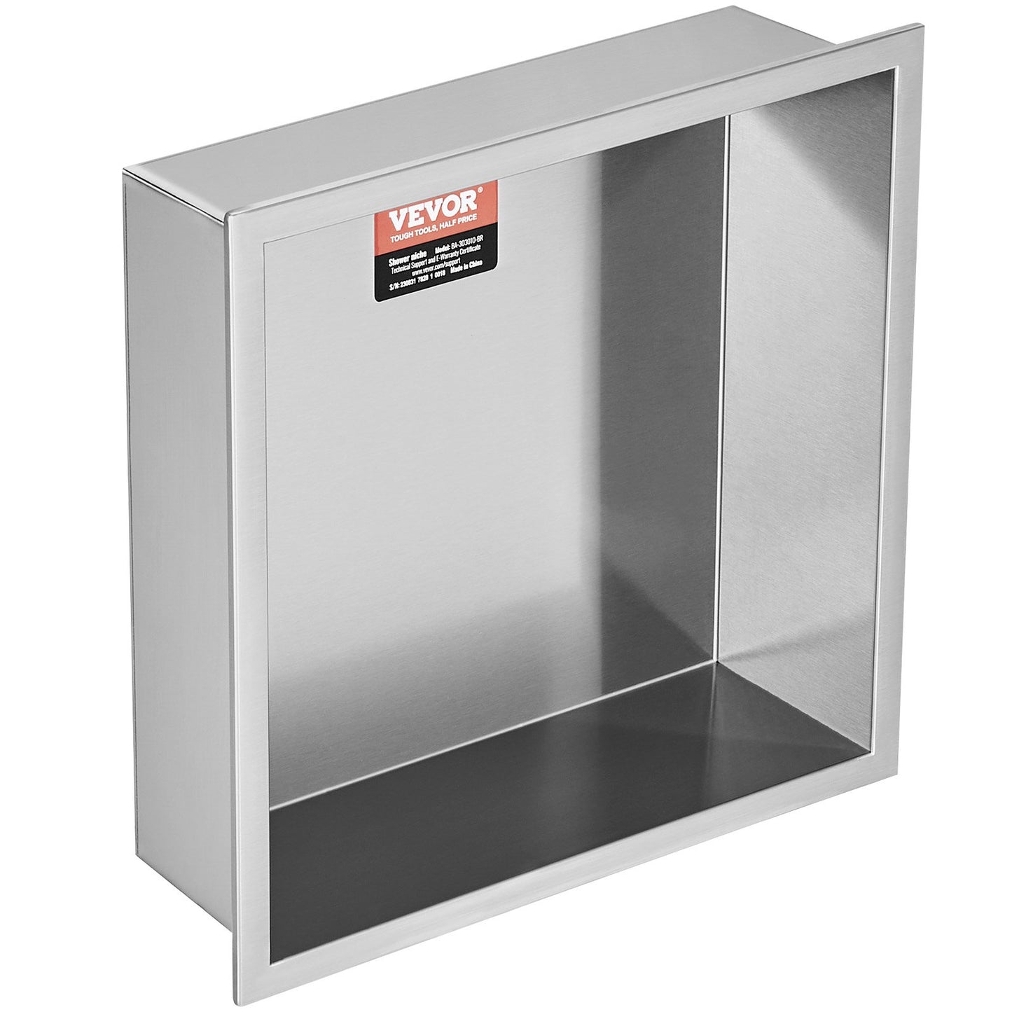 33.02 x 33.02 cm No Tile Shower Niche 304 Stainless Steel, Wall-Inserted Niche Recessed Double Shelves, V952-BXGLYBK1C13YZKIQ0V0