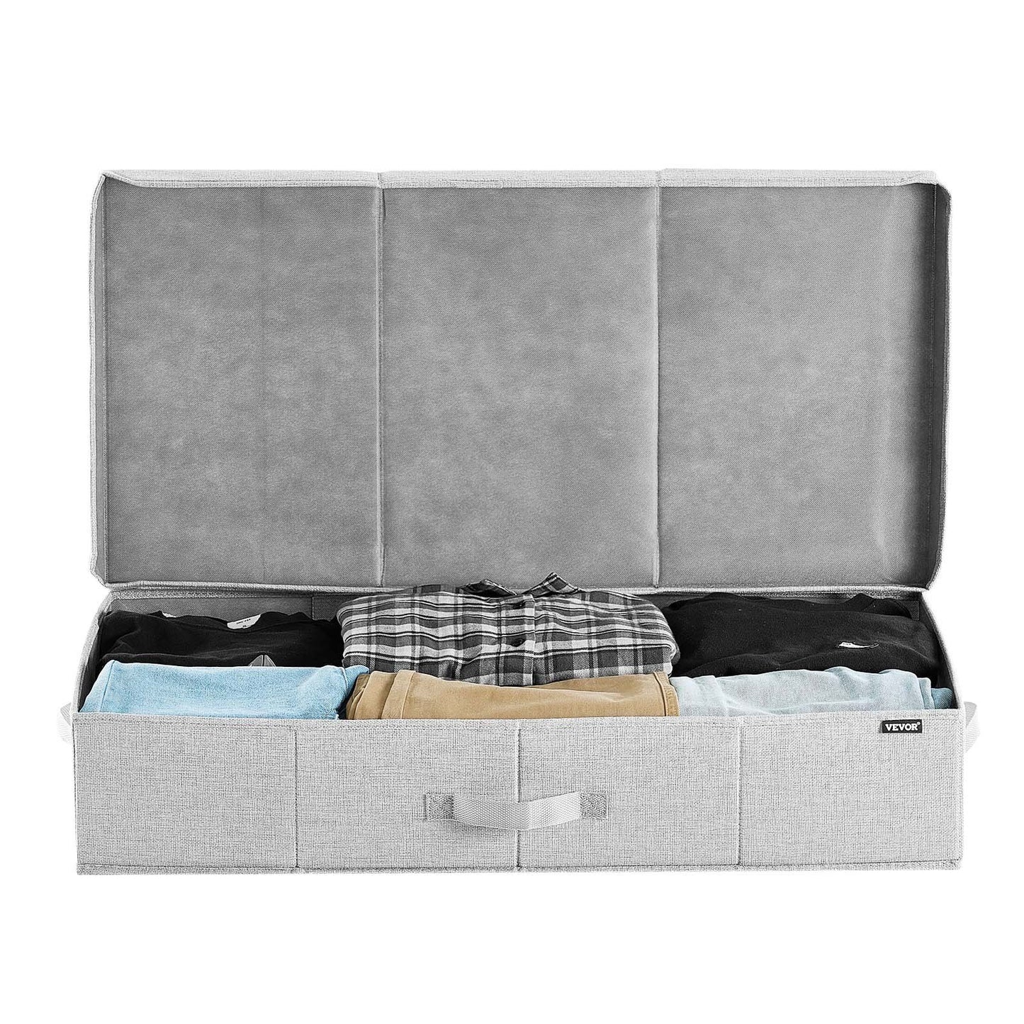 Under Bed Storage with Lids, 805 x 405 x 155 mm, 48L Large Underbed Clothes Storage Containers, Low Profile V952-CDCWFBFMBWL24ZZRA001V0