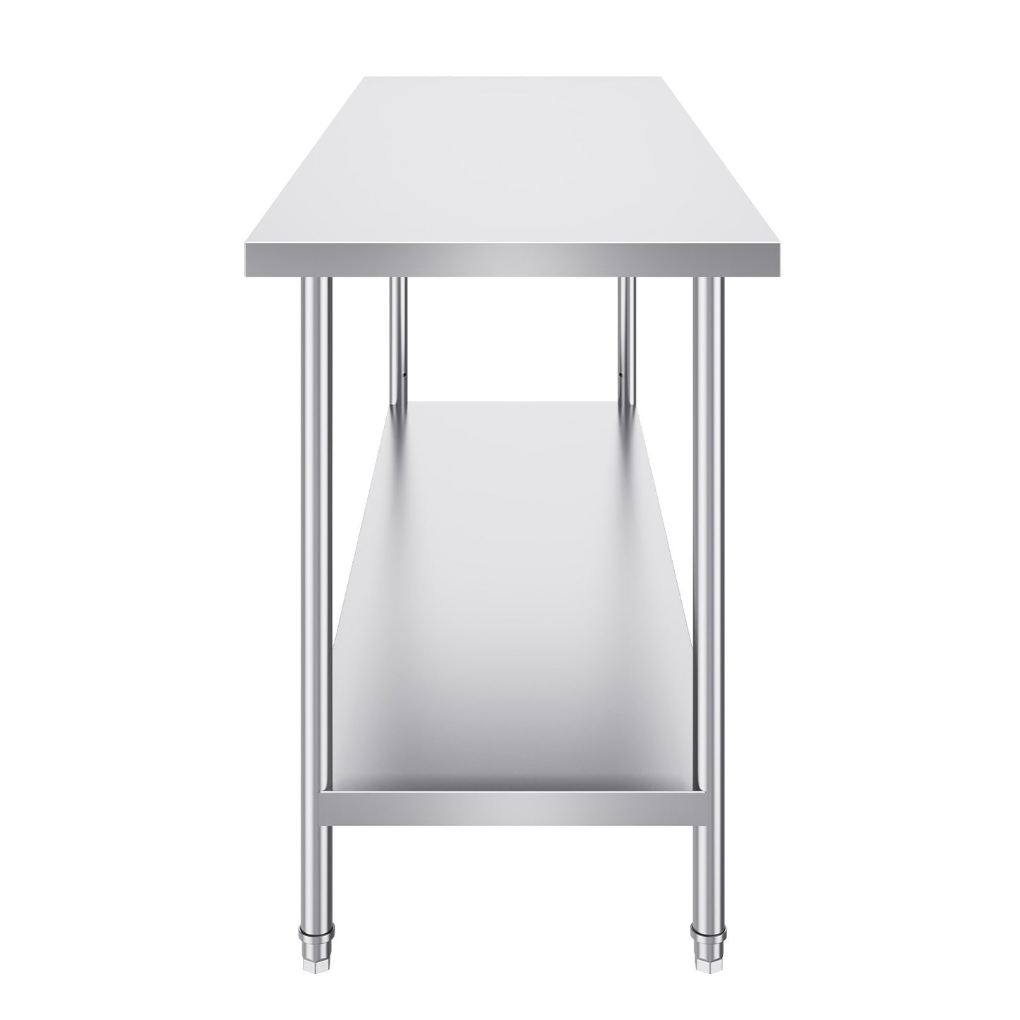 Stainless Steel Prep Table, 24 x 72 x 34 Inch, Heavy Duty Metal Worktable with 3 Adjustable Height Levels, V952-CFBXGGZTLCWJFVL3YV0