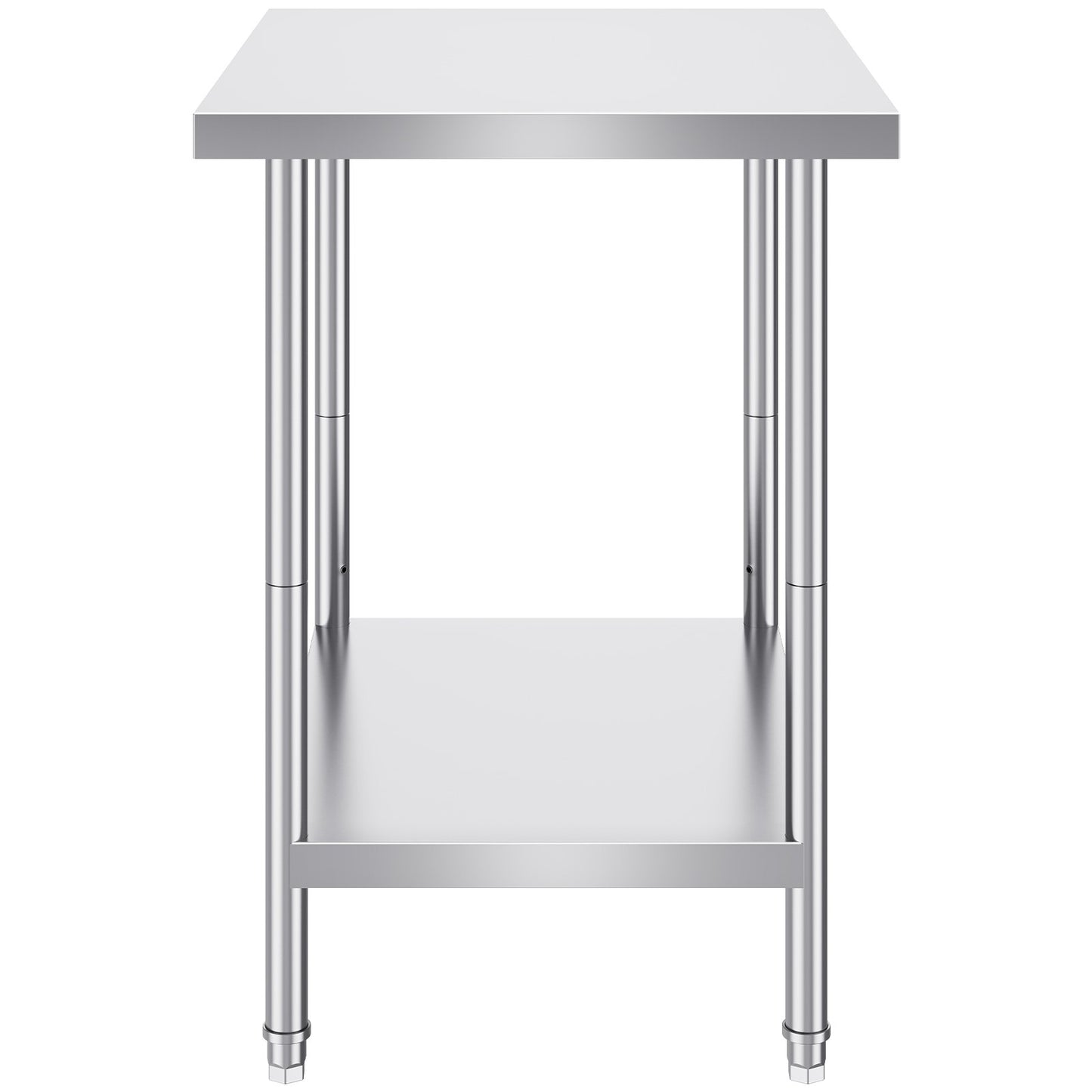 Stainless Steel Prep Table, 24 x 30 x 34 Inch, Heavy Duty Metal Worktable with 3 Adjustable Height Levels, V952-CFBXGGZTLCWJX36QKV0