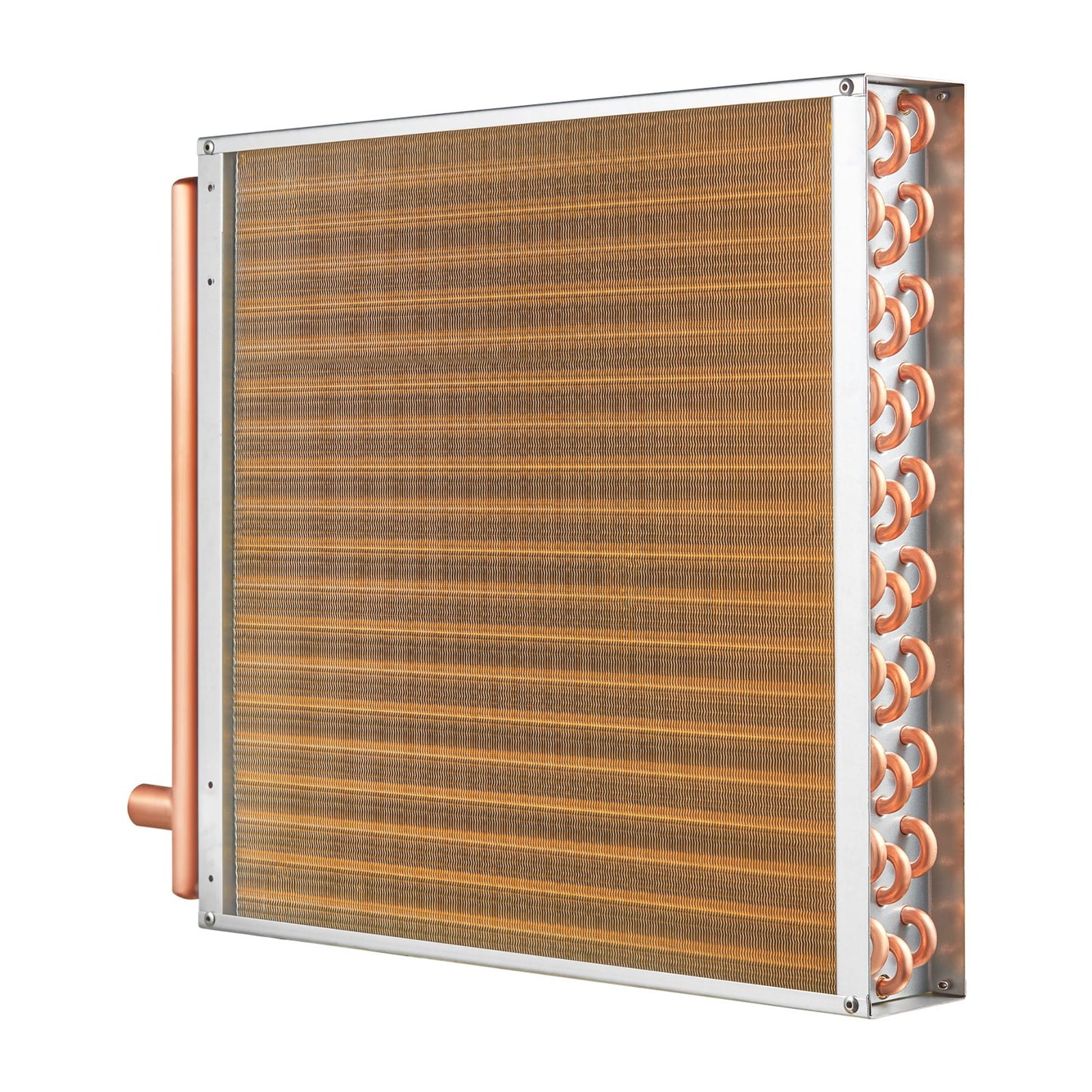 20"x 20" Heat Exchanger Water to Air 3-Row 3/8" Copper Ports 242 Fins V952-CPGSHRQ202001R9UUV0