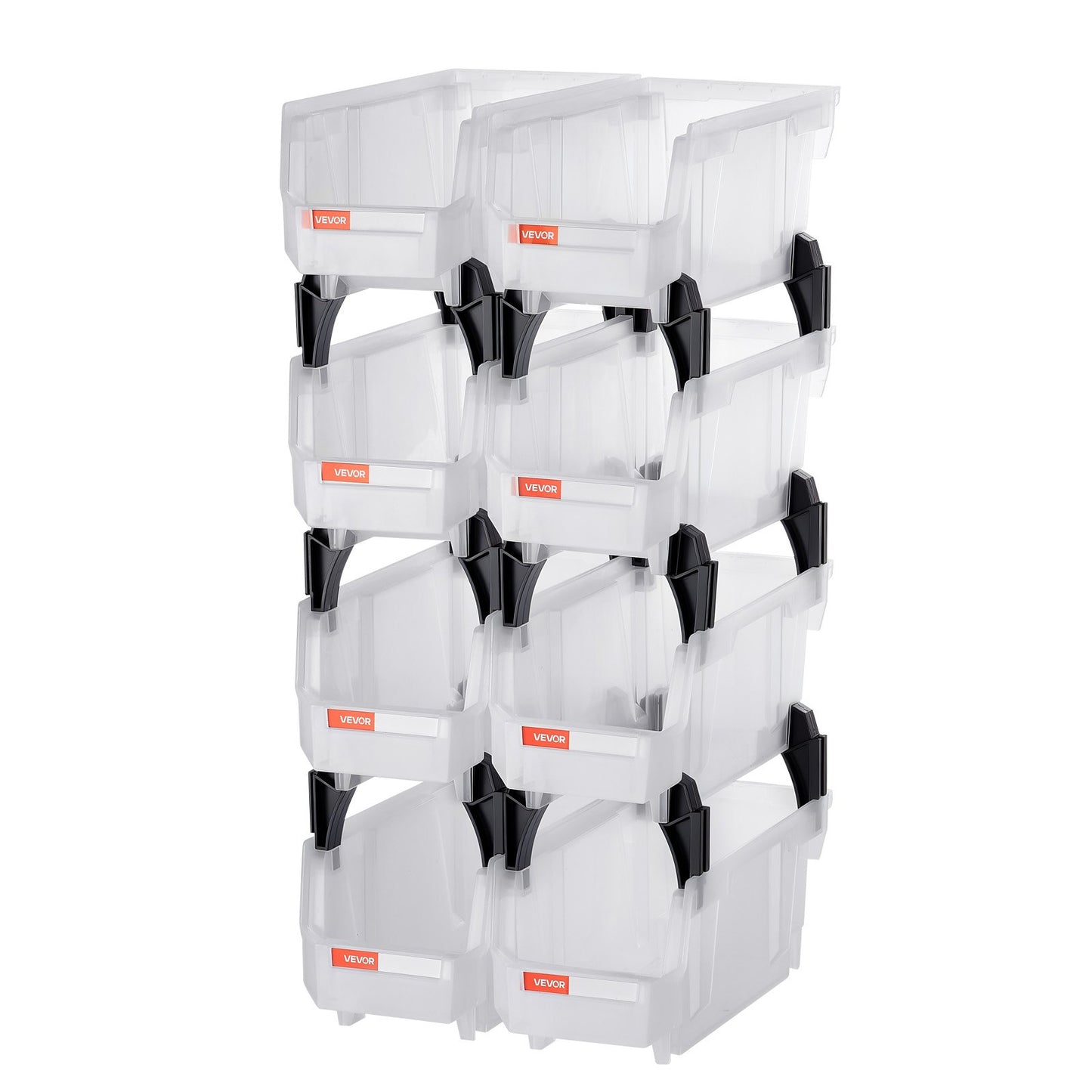 Plastic Stackable Storage Bins, 27.6 x 14 x 13 cm (8 Pack), Plastic Containers for Organizing & Storage Bins V952-DDWLX8GZ5LTMCQQ5O001V0