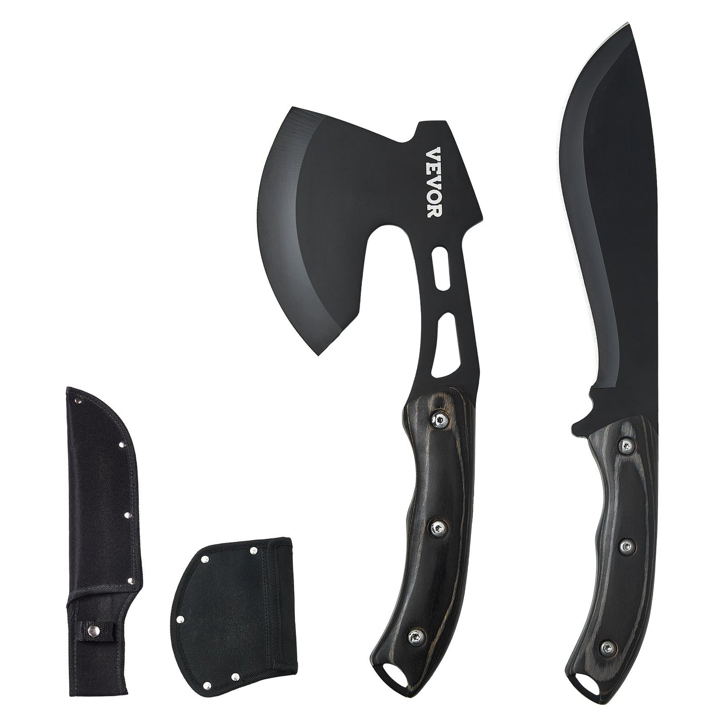 Hunting Knife and Hatchet Axe Combo Set Sheath Fixed Blade Knife Camping V952-DGNFCDTZLDF0DG8MBV0