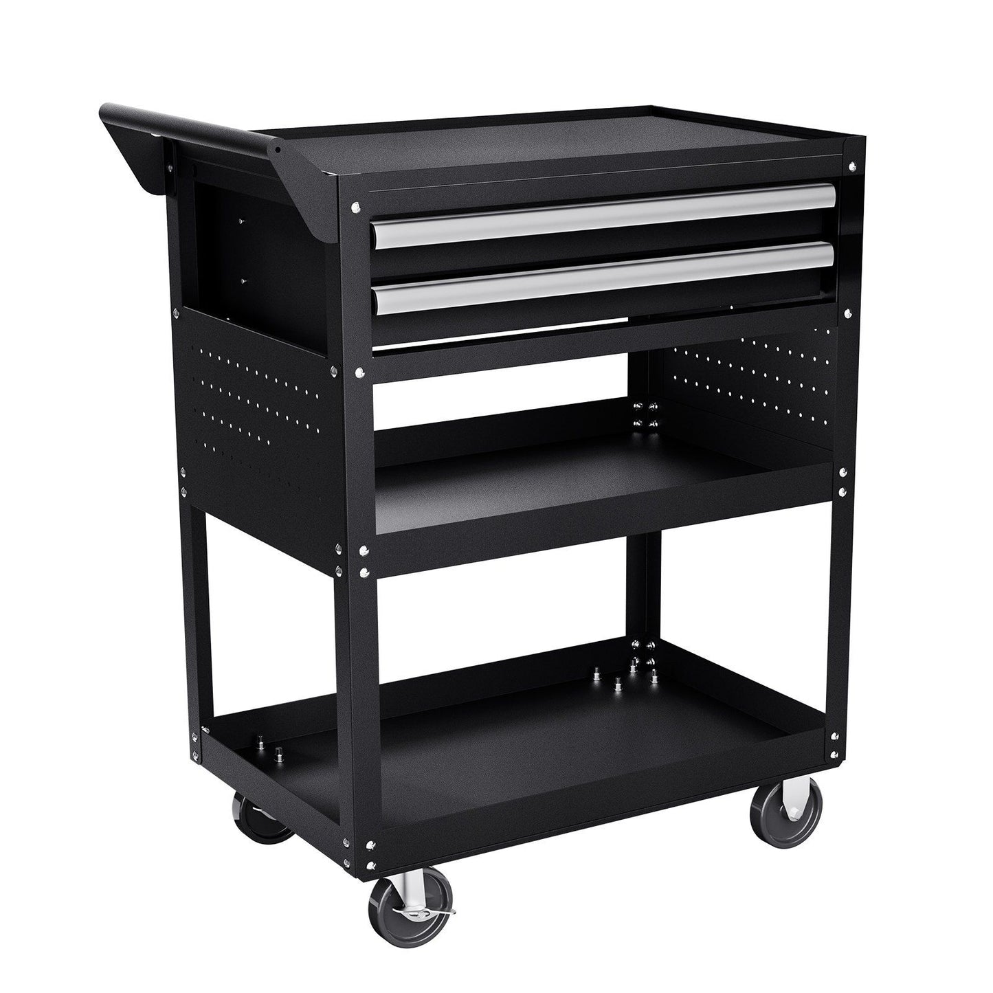 5-Tier Tool Cart with Wheels, 400 lbs Load Capacity, Rolling Work Cart with 2 Drawers & Pegboard, Mechanic V952-DGNGJCHCLYG22CMU5V0