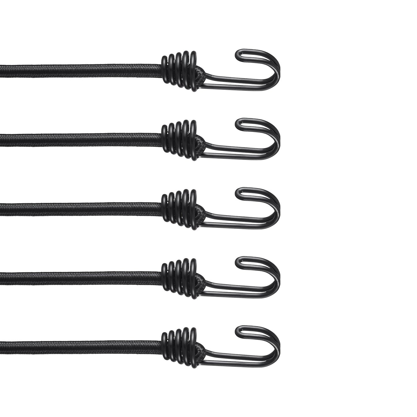 12 Pcs Bungee Cords with Hooks 32 In Heavy Duty Bungee Straps 8 mm Black V952-DLKZDYXDGDGGKC54EV0