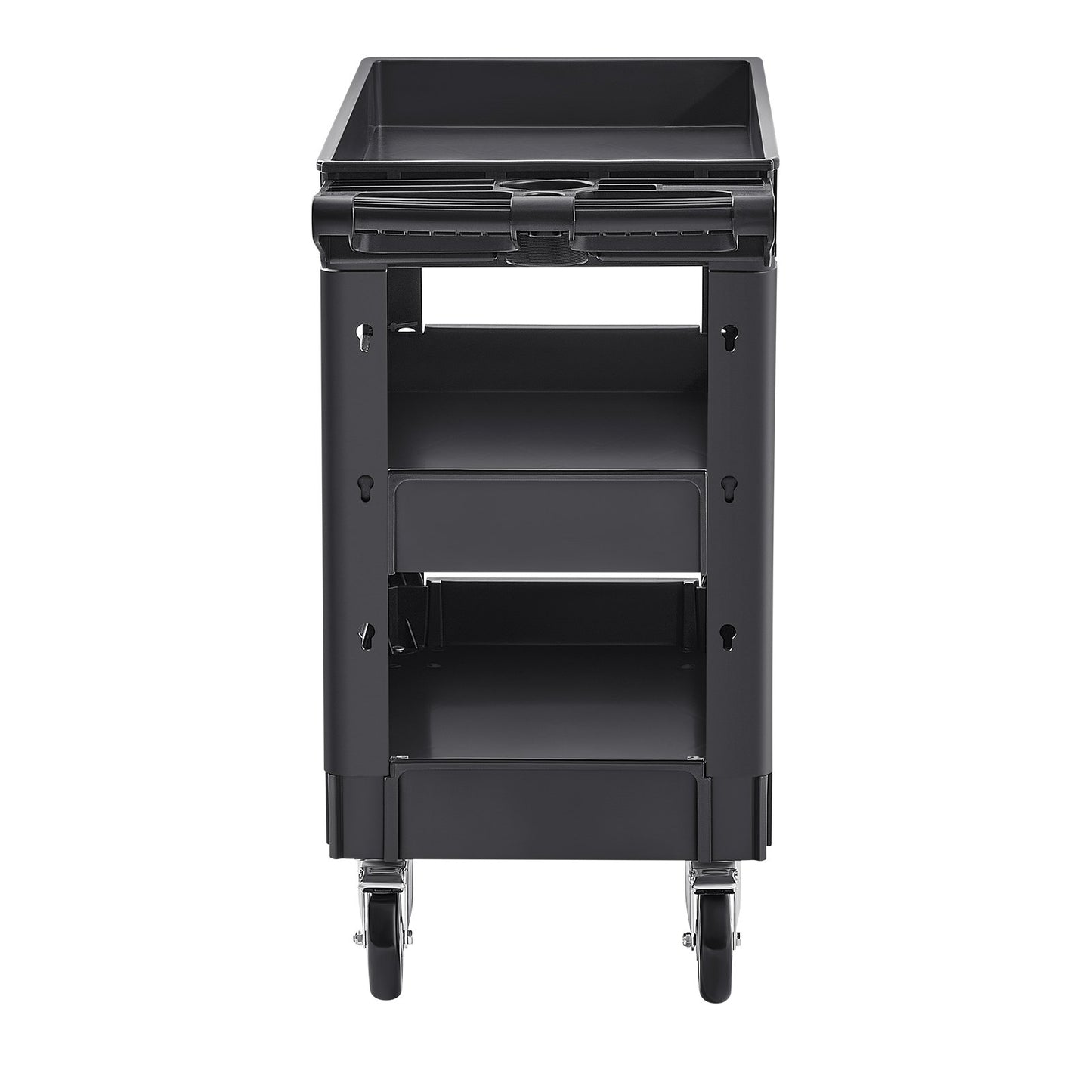 Utility Service Cart, 550 LBS Laod Capacity, 3 Shelf Heavy Duty Plastic Rolling Utility Cart with 360 degrees V952-DXSLSYTCDXCX3K5H9V0