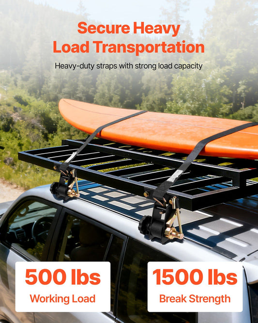 Ladder Rack Ratchet Straps, Black Square Tube Mount, 38 mm Wide x 2.25 m Long Black Ladder Rack Straps with V952-FGTJJLGDD2J00UPU5001V0