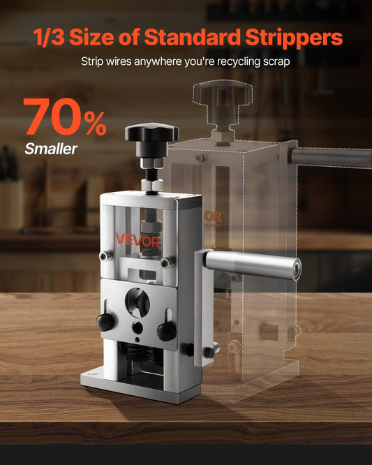 Manual Wire Stripping Machine, 1.5-25 mm, Copper Stripper with Hand Crank or Drill Powered, 64Mn Quenched V952-FXBXJSDDDMNW2JHZTV0