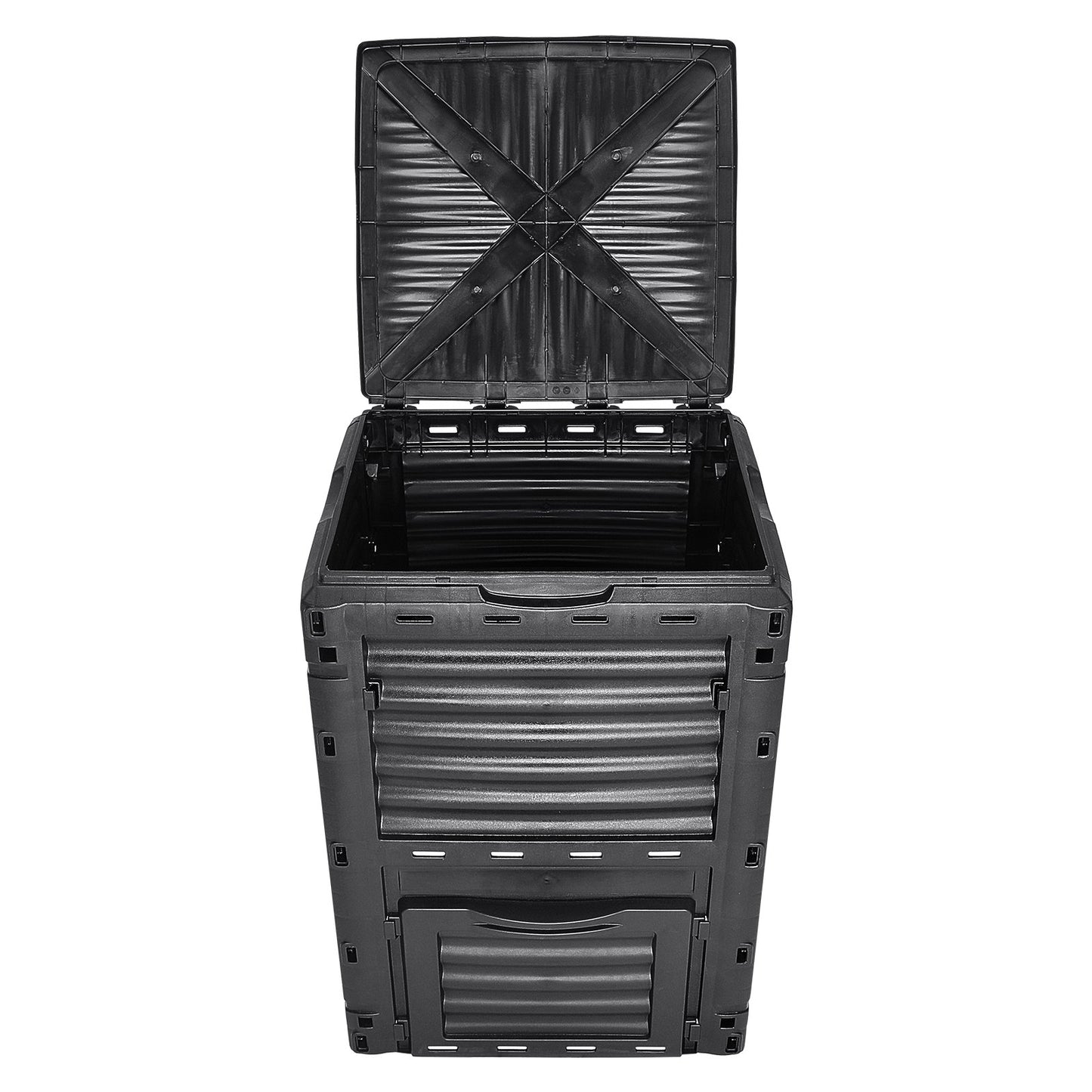 Garden Compost Bin 300 L, BPA Free Composter, Large Capacity Outdoor Composting Bin with Top Lid and Bottom V952-GDSDFXHSPP80WX06WV0