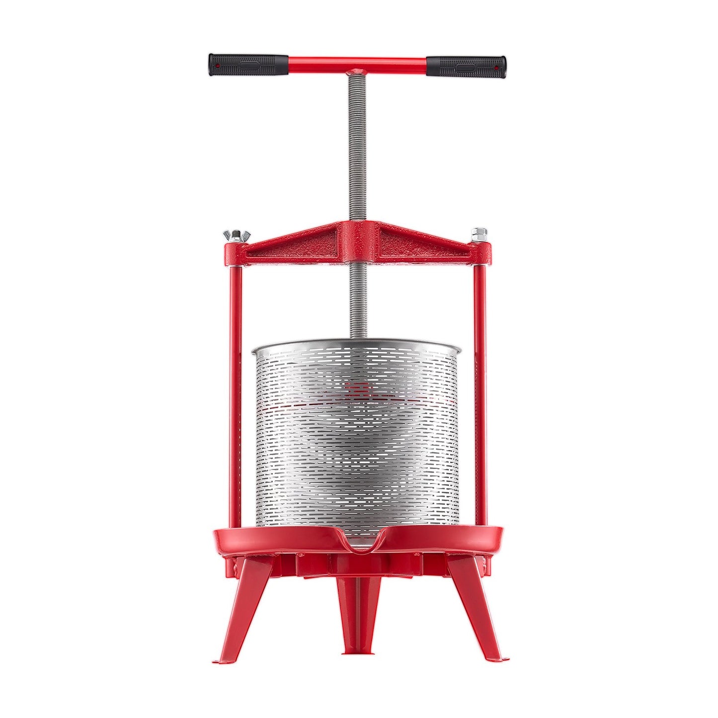 3.69 Gal/14L Fruit Wine Press, Stainless Steel Basket with Cross-beam and Triangular Structure, Manual Juice V952-GJYZJLSBXG142GNCWV0