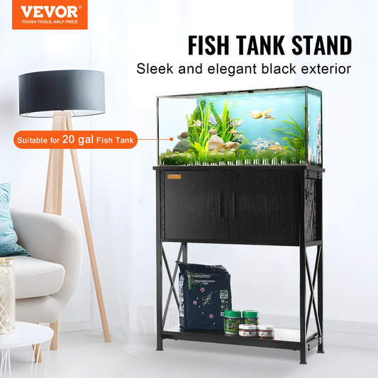 Aquarium Stand, 20 Gallon Fish Tank Stand, 25.6 x 16.5 x 31.9 in Steel and MDF Turtle Tank Stand, 167.6 lbs V952-GMZSZXZJMBXGS21QGV3