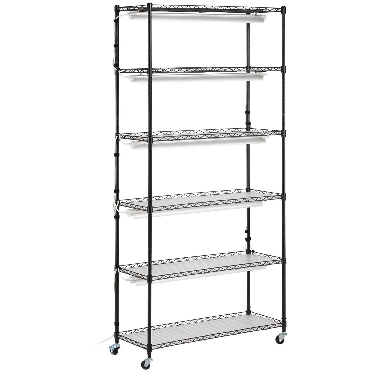 Plant Stand with Grow Light 6 Tiers 180W 180 cm Indoor Plant Grow Shelf V952-GNZWJ180CM90SFKCTV3