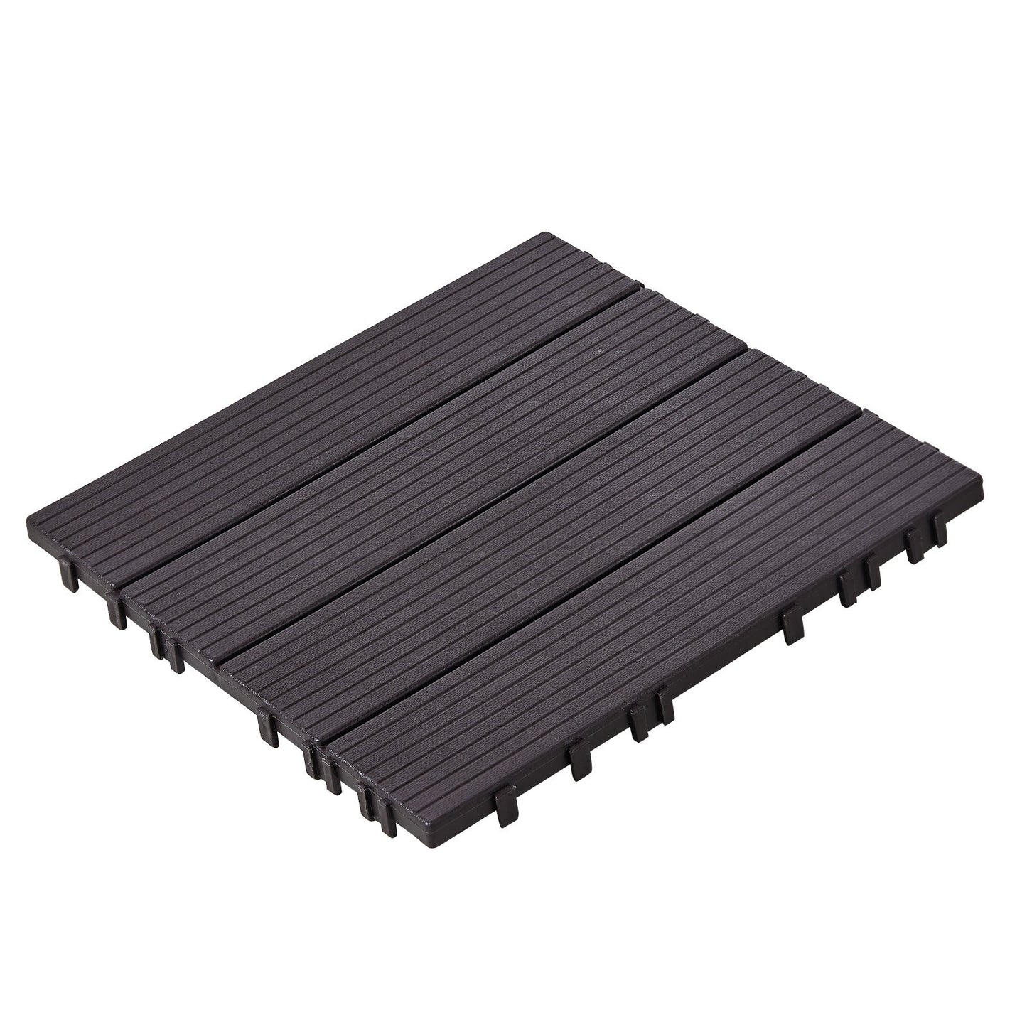 Interlocking Deck Tiles, 36 Pack,11.6"x11.6" 36 sq. ft Plastic Waterproof Outdoor Flooring All Weather Use, V952-HDDBSL4TBTSZO4PBXV0