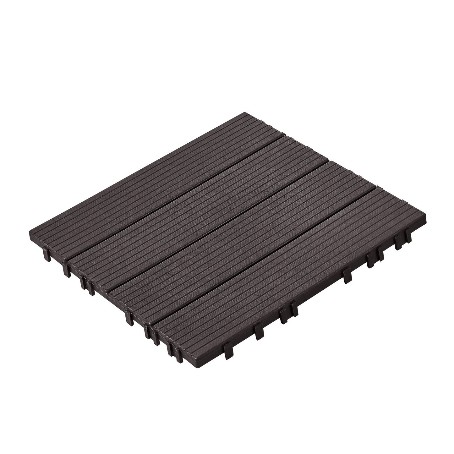 Interlocking Deck Tiles 54 Pack 12"x12" Waterproof for Porch Dark Brown V952-HDDBSL4TBTSZUY2L8V0