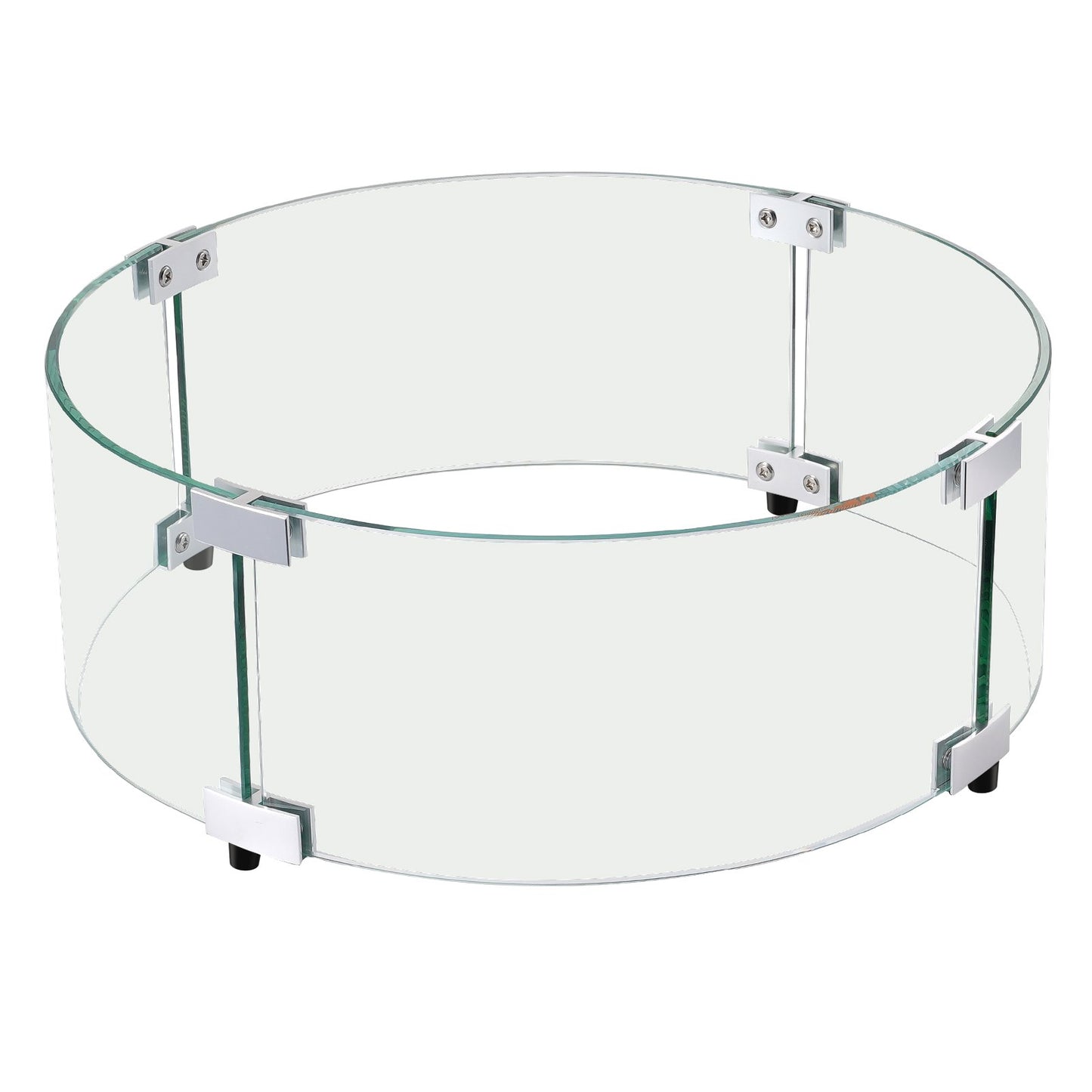 Fire Pit Wind Guard, 740 x 214mm Round Glass Flame Shield, 6mm Thick Fire Table Accessory, Clear Tempered V952-HKFFZGHBLYX8YM3ZUV0