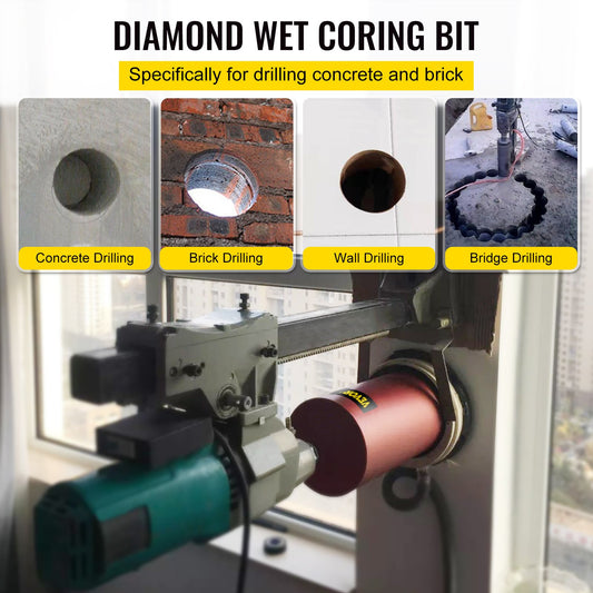 Dry Diamond Core Drill 2.5"/ 63mm Dia. Hole Cutter for Concrete Masonry V952-JGSKZY2.514INCPD9V0