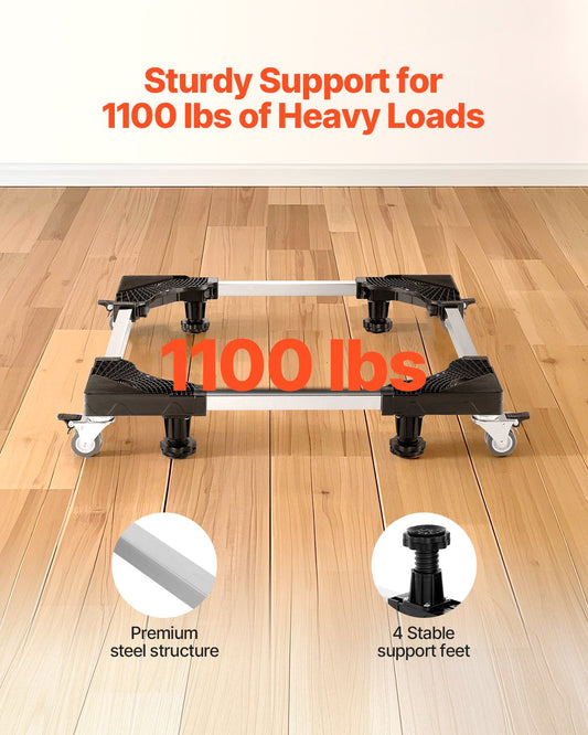 Fridge Stand Mobile Base, 1100 lbs Load Capacity, Washing Machine Stand with 8 Locking Twin Wheels and 4 V952-JJBYTCSJSLG2YEKPTV0