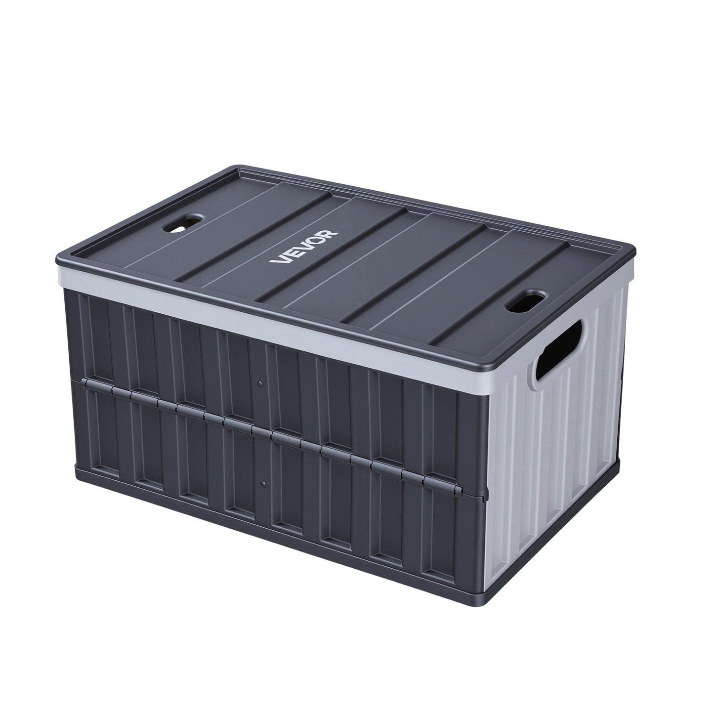 Plastic Collapsible Storage Bins with Lids, 65L 3 Packs, Stackable Folding Storage Crates with Handles, Holds V952-KZDSLCWXHHS671U7U001V0