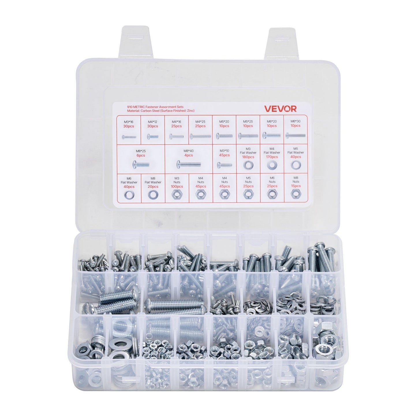 2250 Pcs Bolts and Nuts Assortment Kit, Metric + Imperial Machine Screws and Flat Washers, Alloy Steel V952-LMHLSTZGZLJYS6FAS001V0
