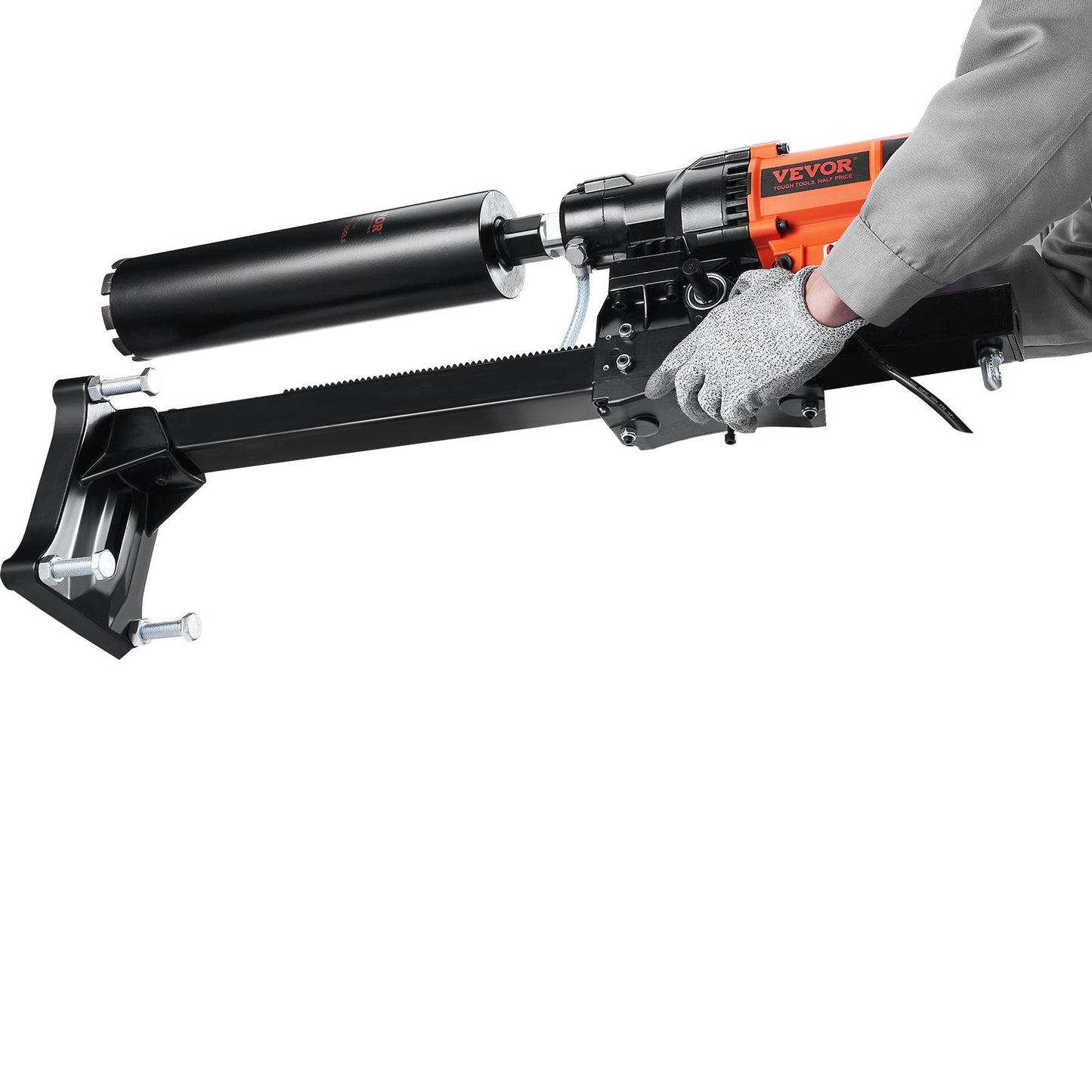 Diamond Core Drilling Machine, 8in Wet&Dry Concrete Core Drill Rig with Stand, 750RPM Speed & 1-1/4" 5/8" V952-LSJGSZKJY8425ZBUGV3