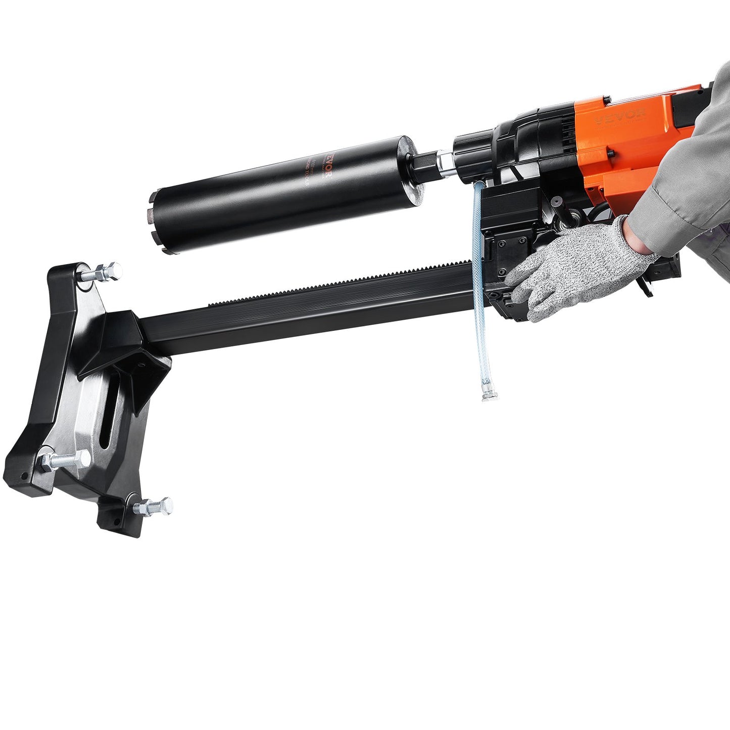 Diamond Core Drilling Machine, 10in Wet Concrete Core Drill Rig with Stand Wheels, 750RPM Speed & 1-1/4" V952-LSJGSZKJYCW104M3IV3