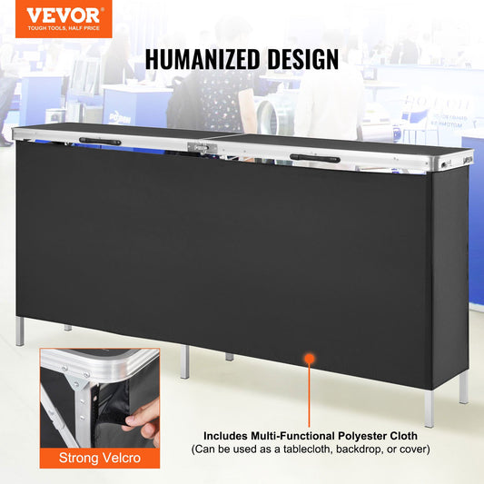 Extra Long Folding Portable Bar Table - Tradeshow Podium Table for Indoor V952-LSZST20ZDSZJFECDIV0