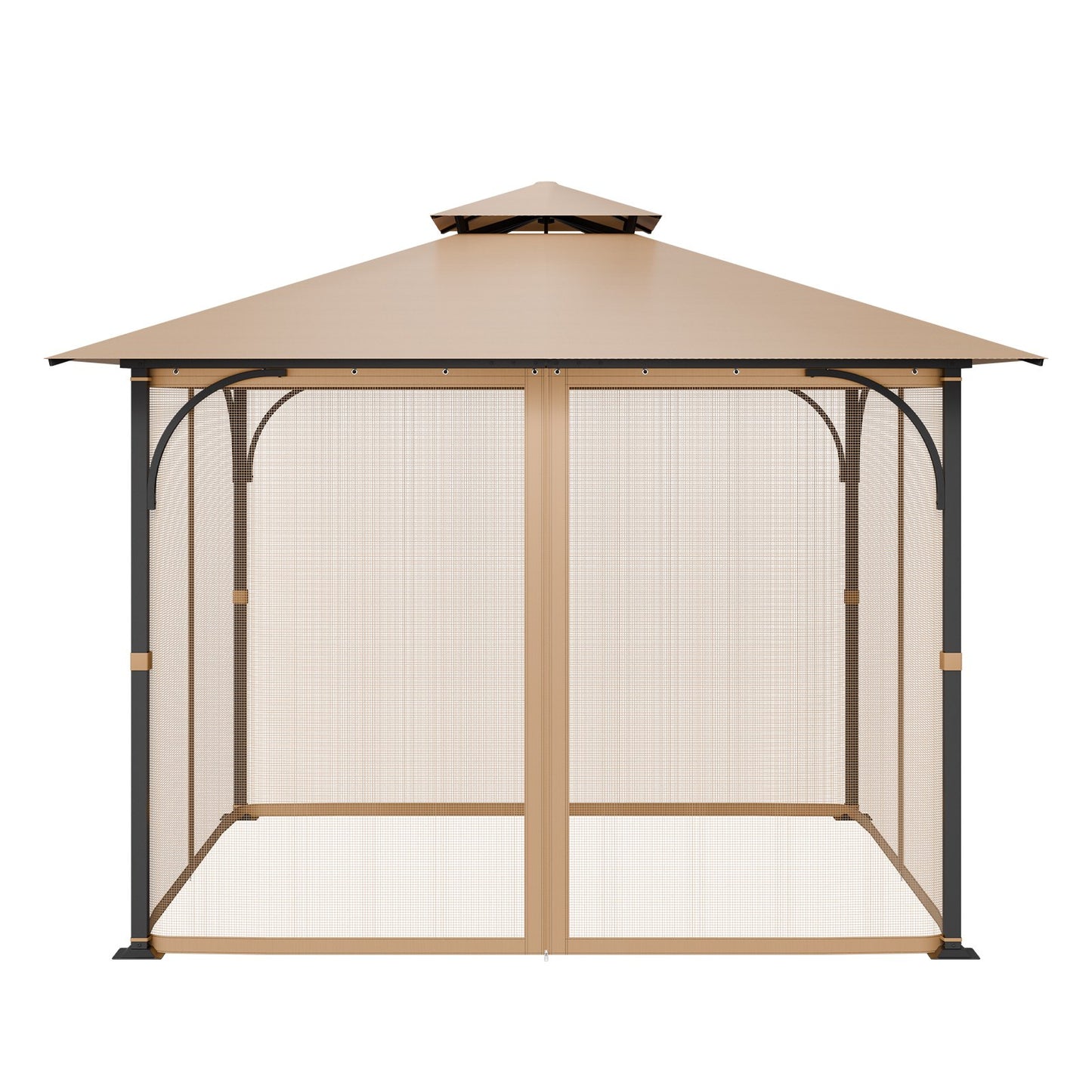 Gazebo Netting Replacement, Fit Most 10 x 10 x 7 FT Gazebo Curtain, Outdoor Garden Net, 4-Panel Sidewall Mesh V952-LTWZDL10FT10VJ6F0V0