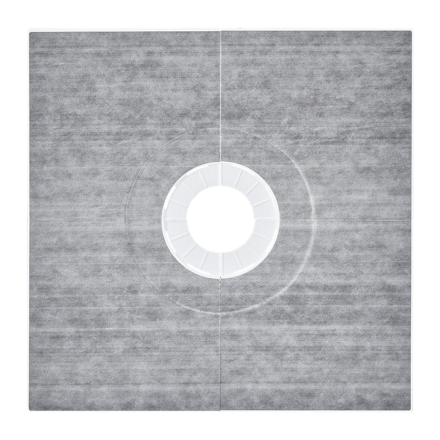 Shower Curb Kit, 914x914mm Shower Pan Kit with 160mm Central Drain, Lightweight EPS Shower Installation Kits V952-LYAZDB3636YCVU1CGV0