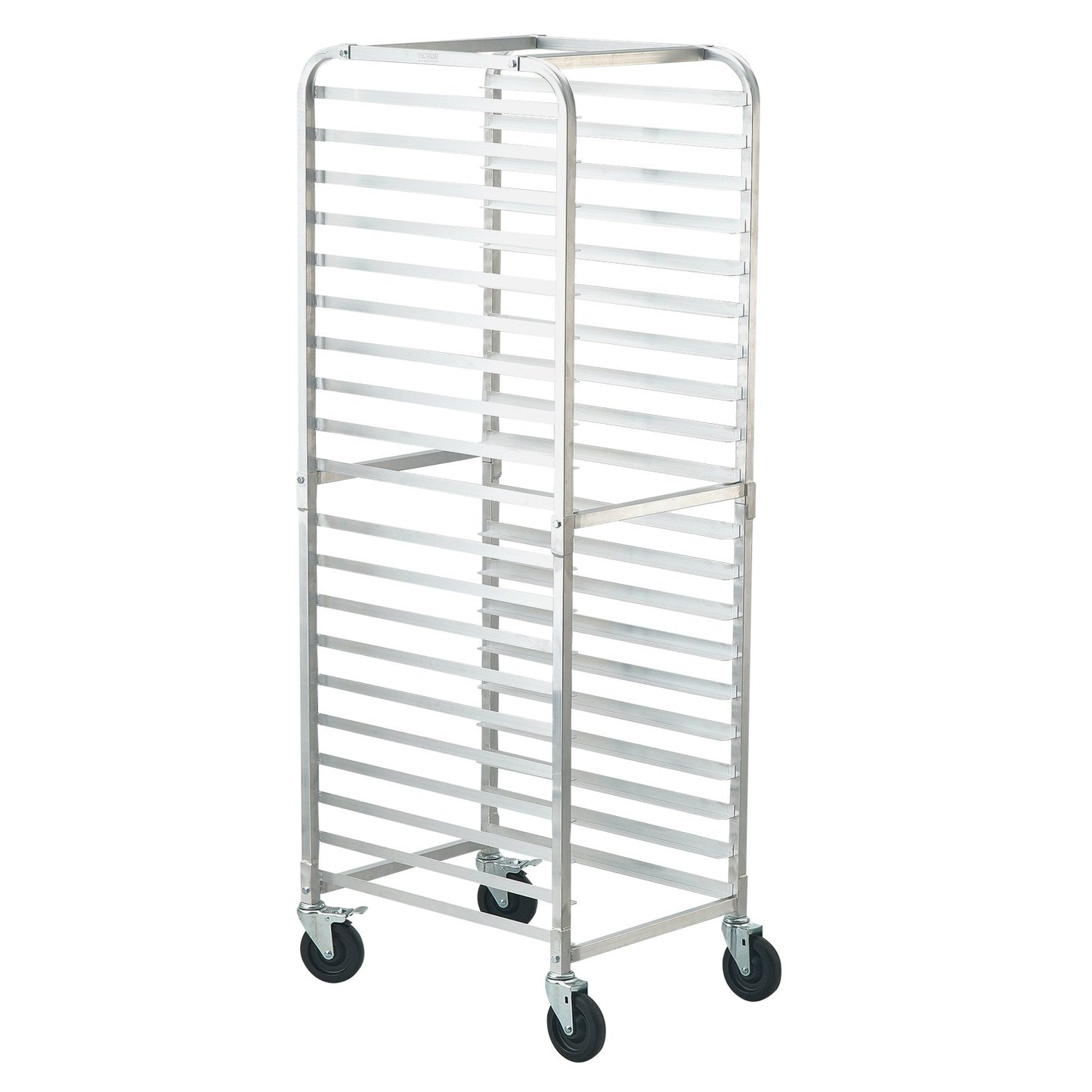 Bun Pan Rack, 20-Tier Commercial Bakery Racks with Brake Wheels, Aluminum Racking Trolley Storage for Half & V952-MBPJLZCCHC205PLL3V0