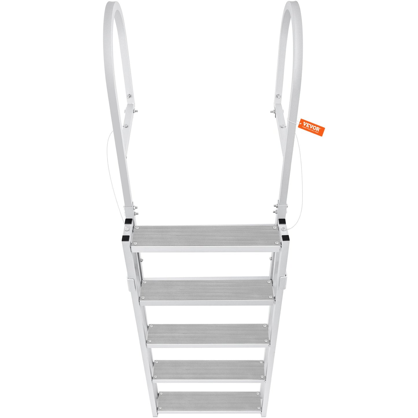 Dock Ladder, Retractable 5 Steps, 350 lbs Load Capacity, Aluminum Alloy Pontoon Boat Ladder with V952-MTZTSSSWJFHXJQFTNV0